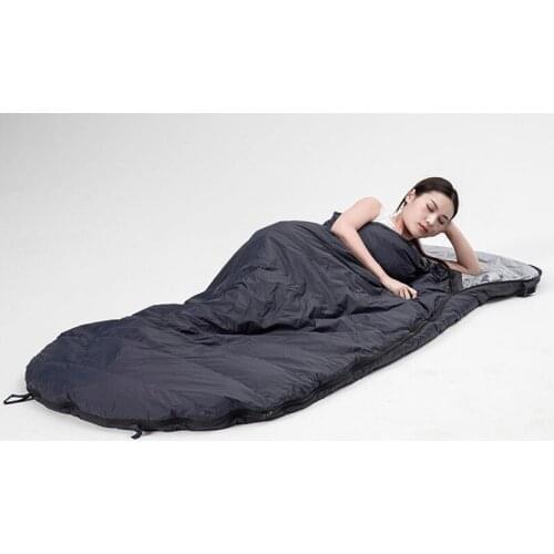 Outdoor multi-functional sleeping bag, mummified style, 90% eiderdown filled, for winter, autumn and spring camping