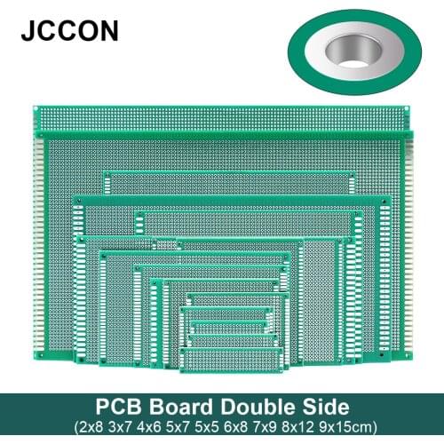 PCB Board Double Side Prototype DIY Universal Printed Circuit 2x8 3x7 4x6 5x7 5x5 6x8 7x9 8x12 9x15cm Protoboard Soldering Plate