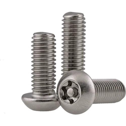 20Pcs M4 Stainless steel Torx T&TX Plum blossom Anti-theft Pan Semicircular Round head Inside column screw bolt 6mm-22mm L