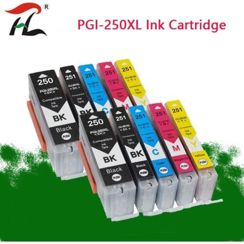 PGI250 PGI-250XL CLI251XL ink cartridge compatible for Canon ip7220 8720 MG5420 MX922 MX722 IX6820 MG5620 MG5520 MG6420 MG6620