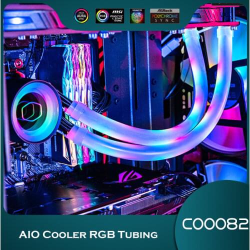 Cooler Master CPU/GPU AIO Cooler RGB Pipe Water-cooled Light-Emitting Flexible Silicone Tube, 5V 3Pin ARGB SYNC, A1-12mm