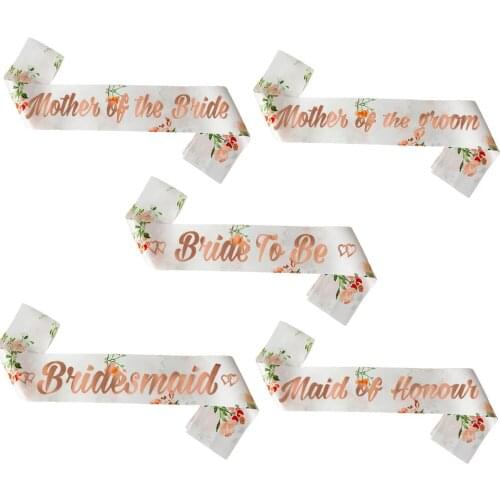 Flower Cloth Bachelor Party Supplies Shoulder Etiquette Strap Rose Gold Bride To Be Shoulder Strap