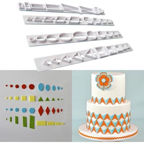 DIY 3D Silicone Geometry Fondant Cake Mold Baking Silicone Bakeware Mould New