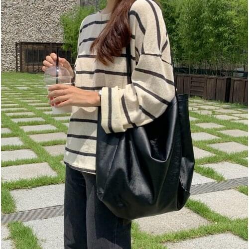 Designer women handbag Large capacity Black shopping bags Quality PU leather Womens big Totes Casual female Shoulder bags bolsa