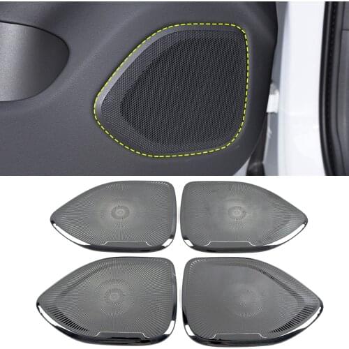 For Volvo S60 3rd 2019 2020 Stainless Car Gate Door Loudspeaker Pad Audio Speaker Cover Trim Frame Sticker Interior Accessories