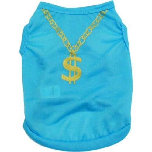 Dollar Necklace Pet Shirt Mascota Dog Tshirts Costume Cat Clothes Pprael Chihuahua Clothing For Small Yorkshire Terrier T-Shirt