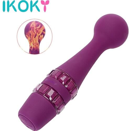 IKOKY Dildo Vibrator Heating G Spot Massager Sex Toys for Women Clitoris Stimulator Erotic Toys Adult Products USB Rechargeable