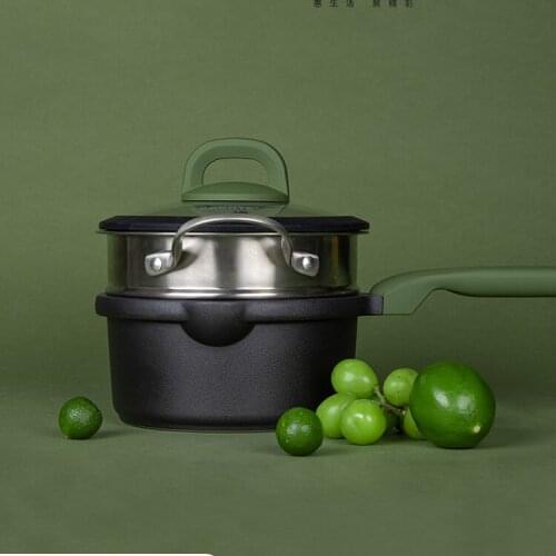 Milk Pot Non-Stick Pan Baby and Infant Complementary Food Pot Household Hot Milk Pot Milk Pot Instant Noodle Pot Small Soup Pot