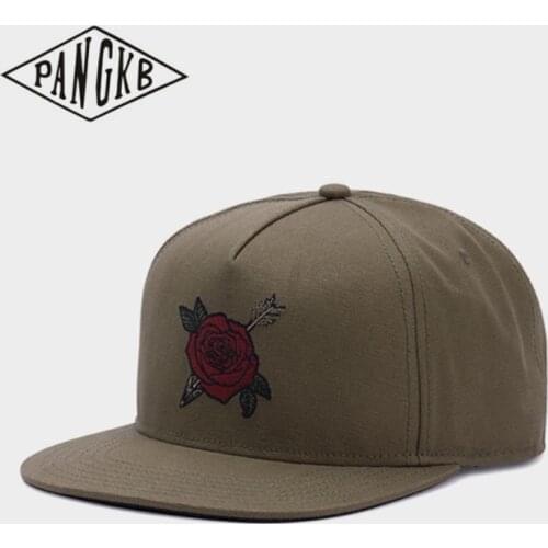 PANGKB Brand FLOWER CAP fashion rose hip hop snapback hat for men women adult outdoor casual sun baseball cap bone