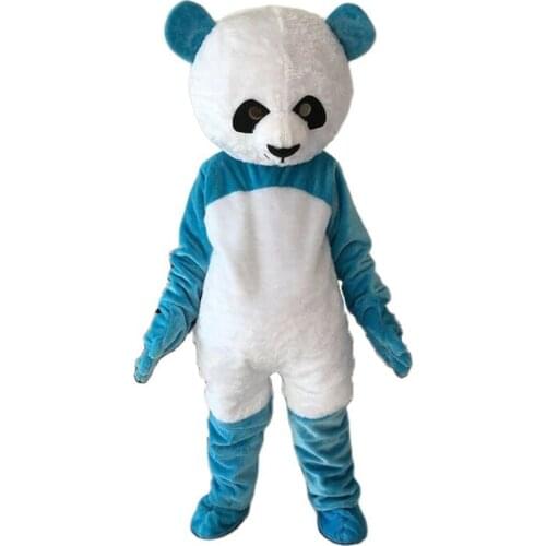 Mascot Costume Chinese Panda Blue Mascot Costume Halloween Cosplay Party Fancy Dress Adult Costume