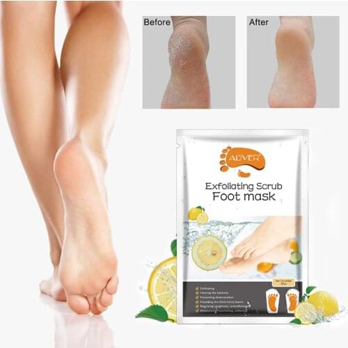 2Pcs=1Pair Foot Mask Whitening Anti-aging Anti-wrinkle Exfoliating Hydrating Nourishing Lemon Extract Glycerin Skin Care 55g