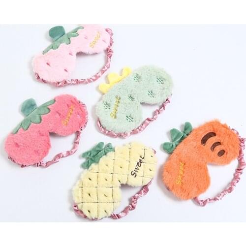 Sleep Eye Mask Cute Plush Eye Cover Kids Sleeping Mask Cartoon Travel Rest Eye Shade Band Eye Patch Blindfold Sleep Aid Eyepatch