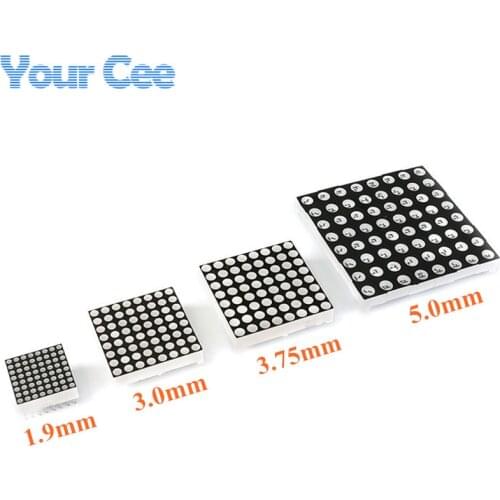 8x8 8*8 Dot Matrix Led Lattice Red Display Module Digital Tube Common Anode Screen For Diy 1.9mm 3mm 3.75mm 5mm