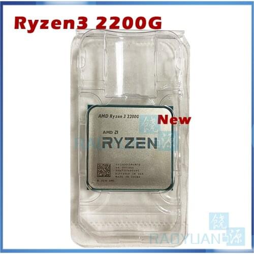 New AMD Ryzen 3 2200G R3 2200G 3.5 GHz Quad-Core Quad-Thread CPU Processor YD2200C5M4MFB Socket AM4