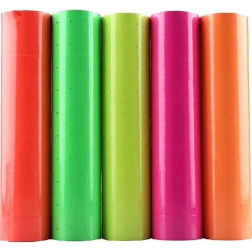 Bulk Sale 10 Rolls MX-5500 Price Gun Label 5000Pcs Adhesive Price Tag A Barrel Colorful Paper Price Label Mark Sticker Tag