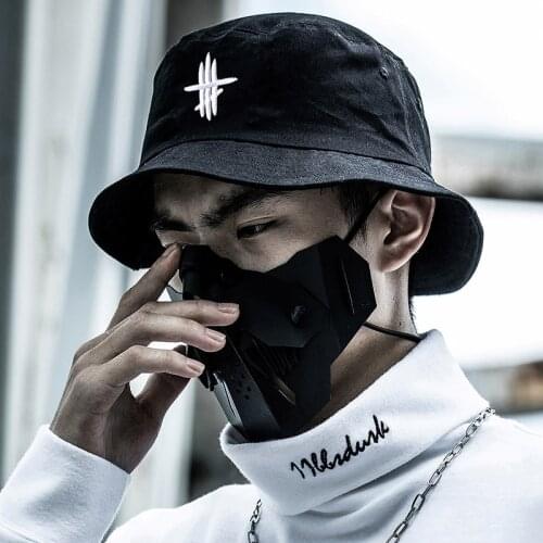 Embroidery Unisex Men Bucket Summer Hats Streetwear Tactical Techwear Hip Hop Caps Japan Style Gorra Casual Sport Headdress