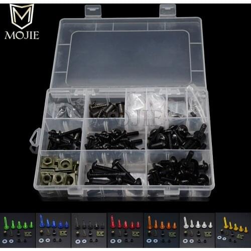 Complete Motorcycle Windshield Fairing Bolts Nuts Screws Washer Kit Fastener Clips Screws Aluminum Bolt Screw Fastener Fixation