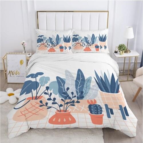 Nordic bedding set Duvet cover set pillow case 50x75 Bed linens Bed cover 220x240 140x200 150*200 blue