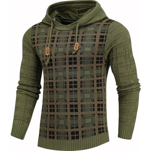 QSuper Pullover Plaid Image Men Hoodies Multi-Color Lines Man Hooded High Quality Hot Clothing for Autumn&Spring US Size