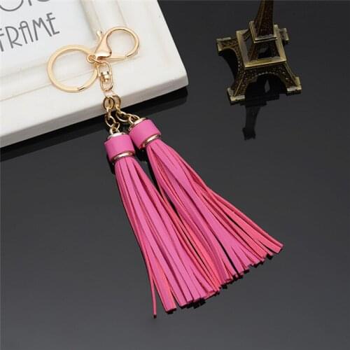 Fringe PU Leather Tassel Key Holder Metal Key Chain Keyring Charm Bag Auto Car Key Ring Environmentally-Friendly