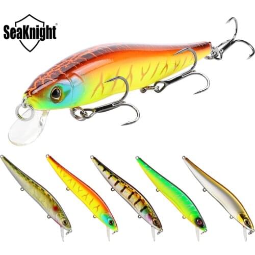 SeaKnight Brand SK020 Series 5PCS Fishing Lure Minnow 14g 110mm Wobbler Floating Hard Bait 3D Eyes 3 Hooks Swimbait Fishing Lure