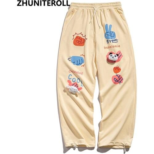 2021 Graffiti Print Pants Men Vintage Toy Pants Hip Hop Harajuku SweatPants Fashion Baggy Joggers Trousers Streetwear Clothing