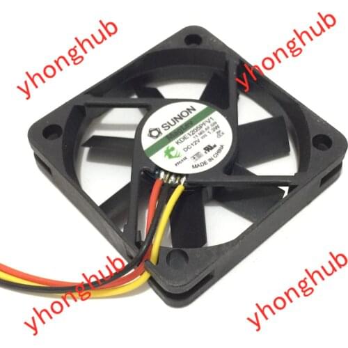 SUNON KDE1205PFV1 Server Cooling Fan DC 12V 1.3W 50x50x10mm 3-wire