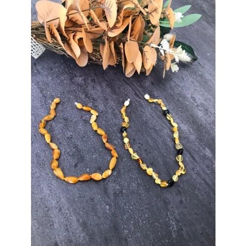 Amber Necklace Baby Teething Bracelet Baltic Jewelry Natural for Boy Girls Infant Kids Children Beads TESTED