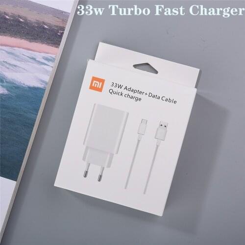Xiaomi 33W Turbo Charger MDY-11-EZ Original 6A Type C Quick Charging Data Line For Redmi K30S Note 9Pro POCO X3 Mi 10 9T 11X Pro