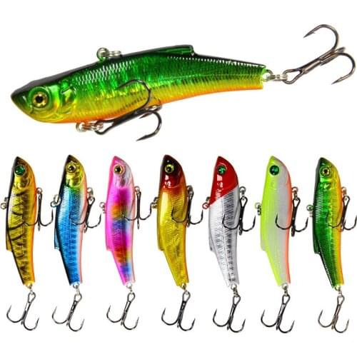 1 PCS VIB Bait 7 cm/18G Artificial Japanese Fishing Lure lead inside Hard Bait Diving Swivel Bait winter Sea Fishing Tackle
