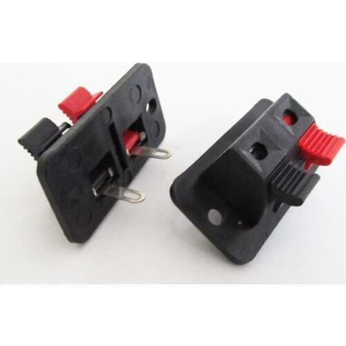 4pcs 2 Position Push In Jack Spring Load Audio Speaker Terminal Panel Connector