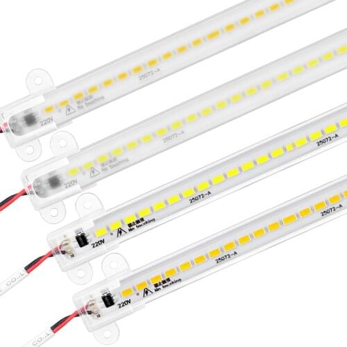 5PCS*50CM Ultra thin LED Bar light 220V 72LEDs 5730 SMD High brightness AC220V LED Tube fast connecting Hard strip light