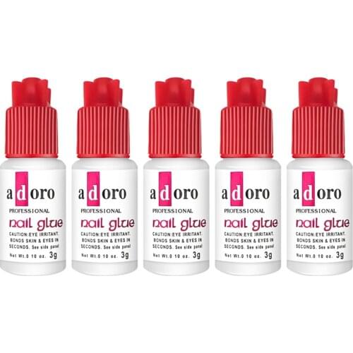 5Pcs Nail Glue Fast-dry Adhesive Acrylic False Tips 3D Nail Art Decoration Glue Nail Tips Rhinestone Faker Nail Cosmetic Tools