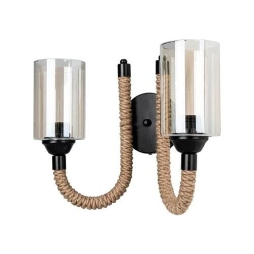 New Modern Lighting Venus 2 Li Black Rope Applique-The sconce