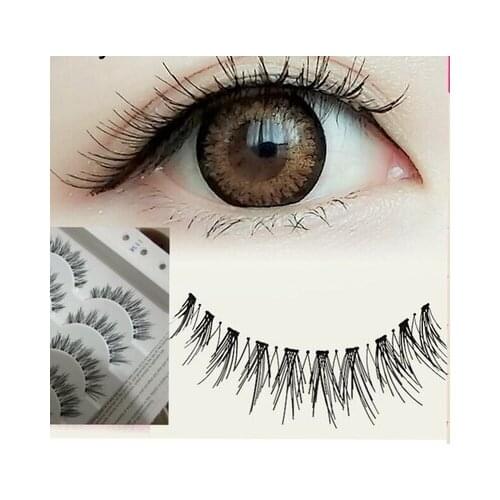 Free shipping 2019 hot sale 5 Pairs/lot natural long thick cocking up girl High quality false eyelashes charming fake eyelashes
