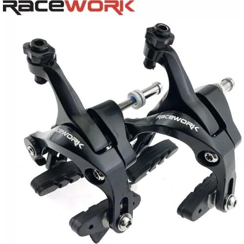 Racework Road Bike Dual Pivot Calipers Bicycle Brake Racing Aluminum Side Pull Caliper Front Rear With Brake Pads
