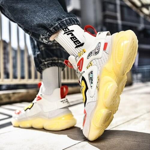 FMen Casual Shoes Fashion White Sneakers Men Shoes Comfortable Chunky Sneakers Mens Shoes Trainers Walking Man Shoes