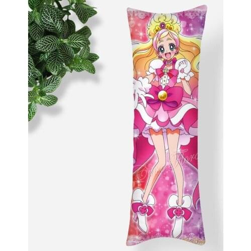 Go! Princess Precure Anime Body Pillow Case 3D Double-Sided Print Silk Smooth Soft Fabric Pillow Cover For Boys Girls Gift 0531