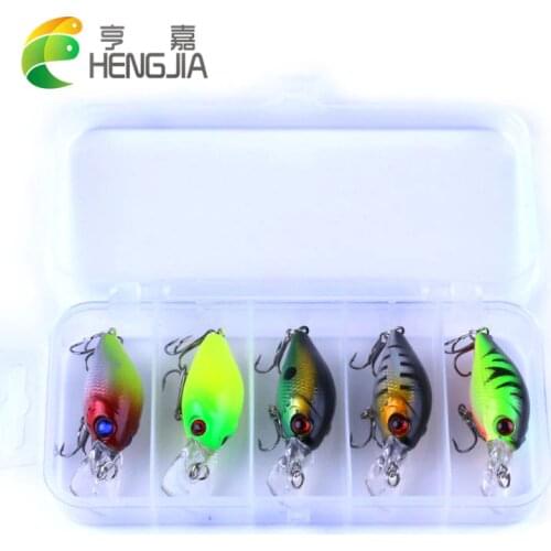 HENGJIA 5pcs hard plastic crankbaits artificial wobblers lures carp trout catfish pesca swimbaits fishing tackles