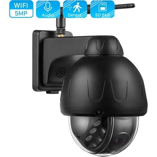 5MP Wifi PTZ Camera Outdoor H.265 Ai Human Detection WiFi Camera Auto Tracking ONVIF Wireless IR Night SD Card CCTV IP Camera