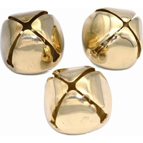 Jingle Bell Cross Bells with O rings Charms Large Christmas Bell Decoration Ornaments Pendant Bells for Cat Collar Christmas