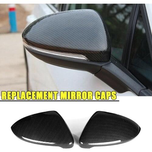 Carbon Fiber Pattern Rearview Mirror Cap Wing Side Mirror Cover For 2014-2018 VW Golf 7 GTI MK7 Car Accessories Replacement