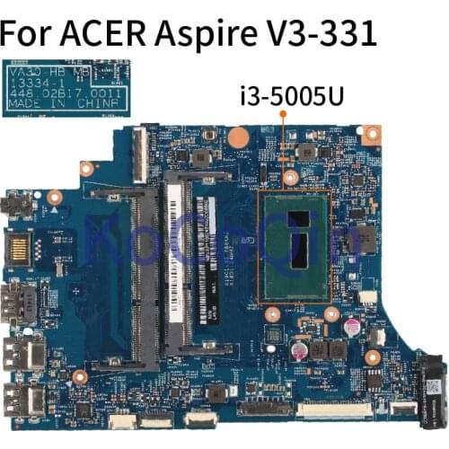 For ACER Aspire V3-331 V3-371 I3-5005U Laptop Motherboard 13334-1 448.02B17.0011 Notebook Mainboard SR244 DDR3