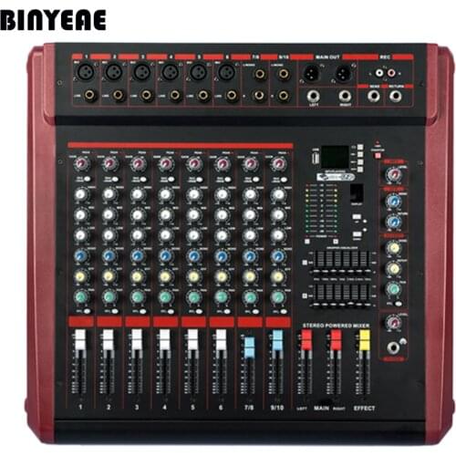 700W Audio Powermate Mixer 10 Channels Amplifier Mixing Console MAX1000