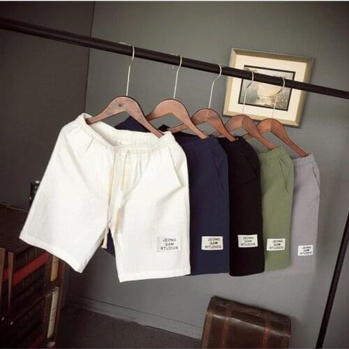2021 Men Shorts Summer Loose Casual Five-Point Pants Fashion Solid Color Trendy Sports Beach Short Plus Size Sports Casual Pants