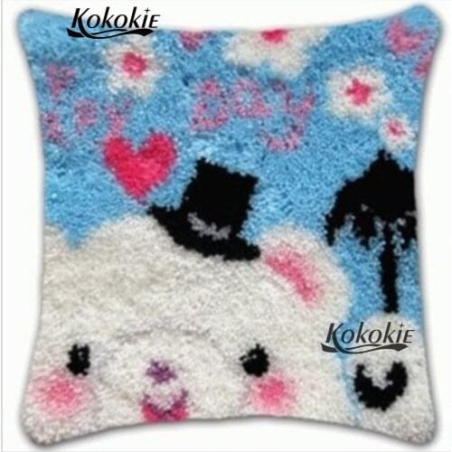 Latch Hook Pillow cross stitch kits embroidery needlework sets Crocheting Rug Yarn Cushion Mat 3d handmade Pillowcase