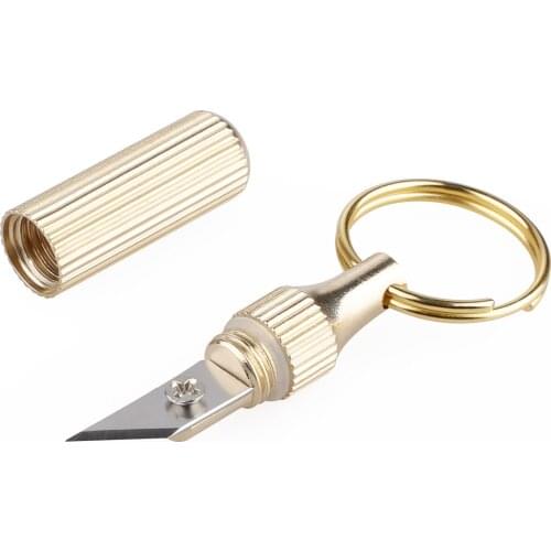 Capsule Knife Portable High Quality Brass Capsule Products Accessories EDC Tools Multifunctional Key Ring Keychain Knife