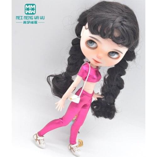 1PCS Blyth Doll Clothes Fashion flash sportswear suit Bags shoes hat for Blyth Azone OB23 OB24 FR 1/8 Doll accessories