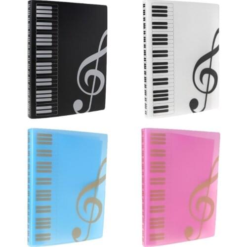 40 Pages A4 Size Music Score Sheet Document File Folder Storage Organizer for Piano Player Concert