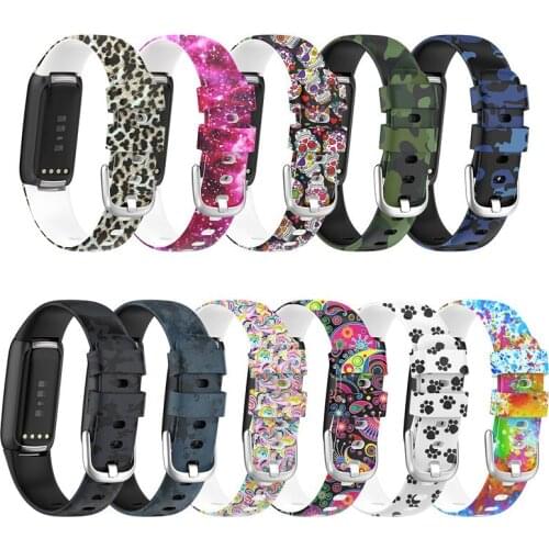 Soft Silicone Band For Fitbit Luxe Printing Pattern Sport Wrist Strap Watchband Accessories For Fitbit Luxe Bracelet correa